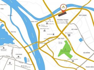 vị trí dự án AQH Riverside tọa lạc tại Thượng Thanh